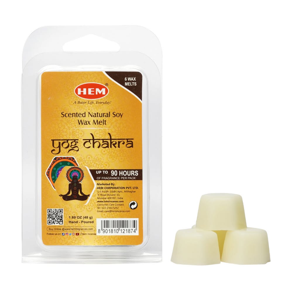 HEM Yog Chakra Wax Melts Pack of 2 (6 Cubes Each)